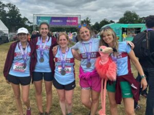 Little Dream Team 2 (left to right Candy Waller, Meg Grocott, Colette Grist, Billy McCullough, Gemma Whitehouse) at the 2024 Endure 24 event